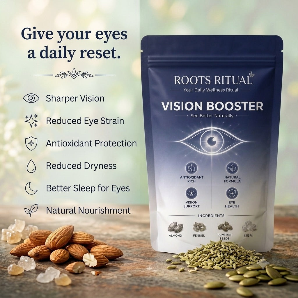 Roots Ritual Vision Booster | Natural Eye Wellness Drink Mix | 120g